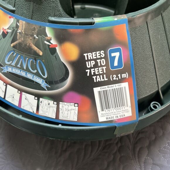 Cinco Express Christmas Tree Stand C 152 Classic 7' Tall Trees 5.5" Trunk Holida - Picture 6 of 9